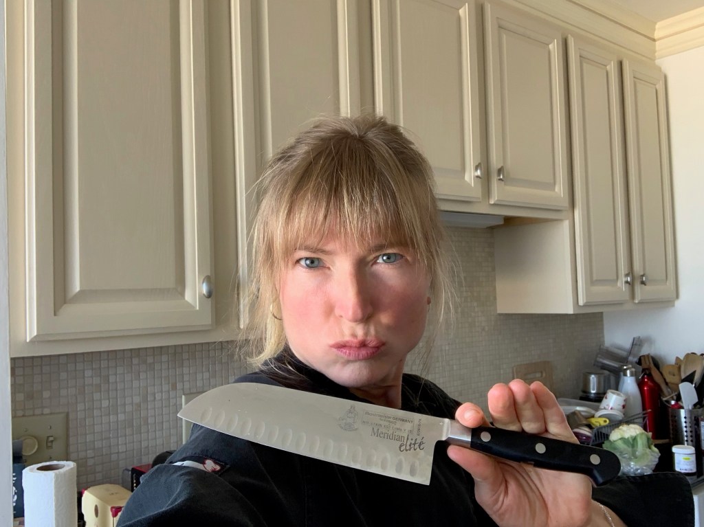 Chef Sophie with her kitchen knife
